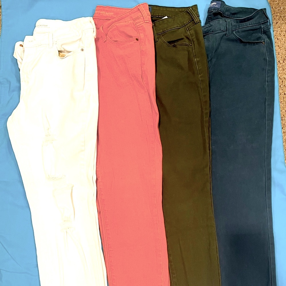 Old Navy Multi-Colored Rockstar Jeans!!!
